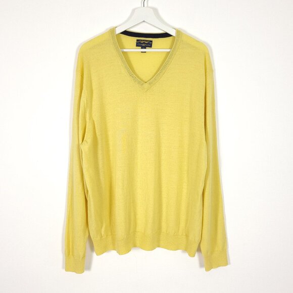 Club Room Yellow Wool Blend Sweater - Picture 1 of 5
